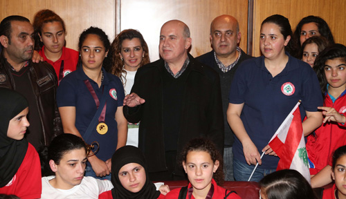 استقبال حافل لمنتخب لبنان للفتيات دون 17 عاماً