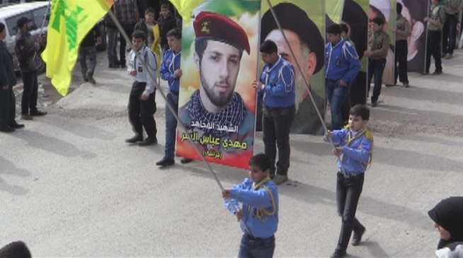 حزب الله وأهالي مدينة بعلبك يشيعون الشهيد المجاهد مهدي عباس النمر 