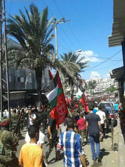 احتفالات الجبهة الشعبية الفلسطينية بانتصار غزة على العدوان الصهيوني - الجرف الصلب