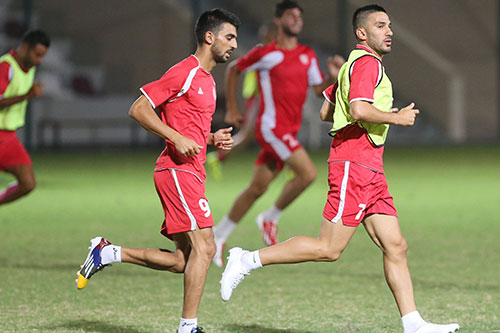 استعدادات منتخب لبنان للمباراة الودية امام الاولمبي البرازيلي 