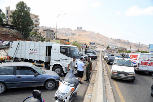 فتح طريق الجية بالاتجاهين بعد اغلاقها ليومين