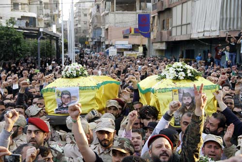 حزب الله شيّع شهيدي الواجب الجهادي محمد حسين برو وطارق عبدو جبق