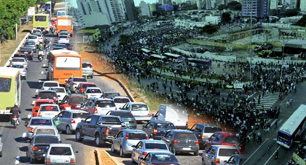 مونديال 2014 : زحمة  السير تسجل رقماً قياسياً في ساو باولو