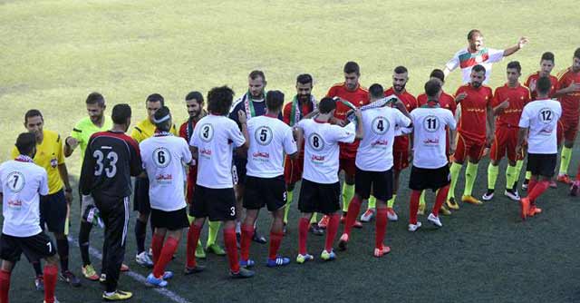 فوز منتخب فلسطين لبنان على فريق نجوم الدوري اللبناني بمباراة ودية 