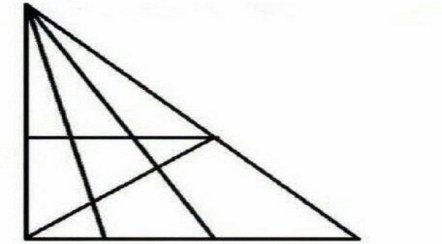  رياضة ذهنية: كم مثلث في الصورة؟ 