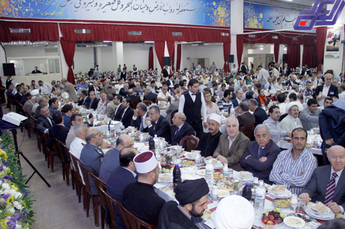 جانب من الحضور في الإفطار السنوي المركزي لهيئة دعم المقاومة الإسلامية