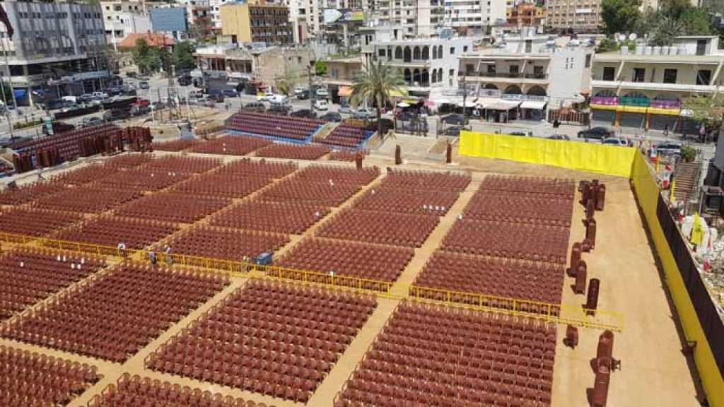 حزب الله يستكمل تحضيرات مهرجان ’ الوفاء للنصر’